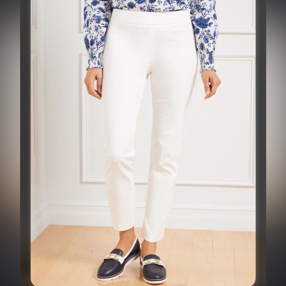 Talbots Chatham Ankle White Pants 16